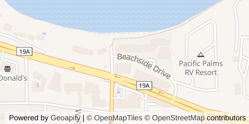Map of 206 194 Beachside Dr, Parksville